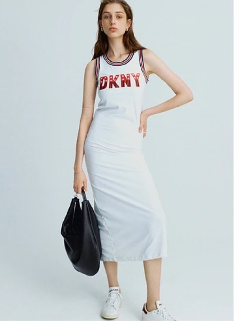 DKNY x Opening Ceremony Basketball Dress Maxi Off White Sleeveless L Rare